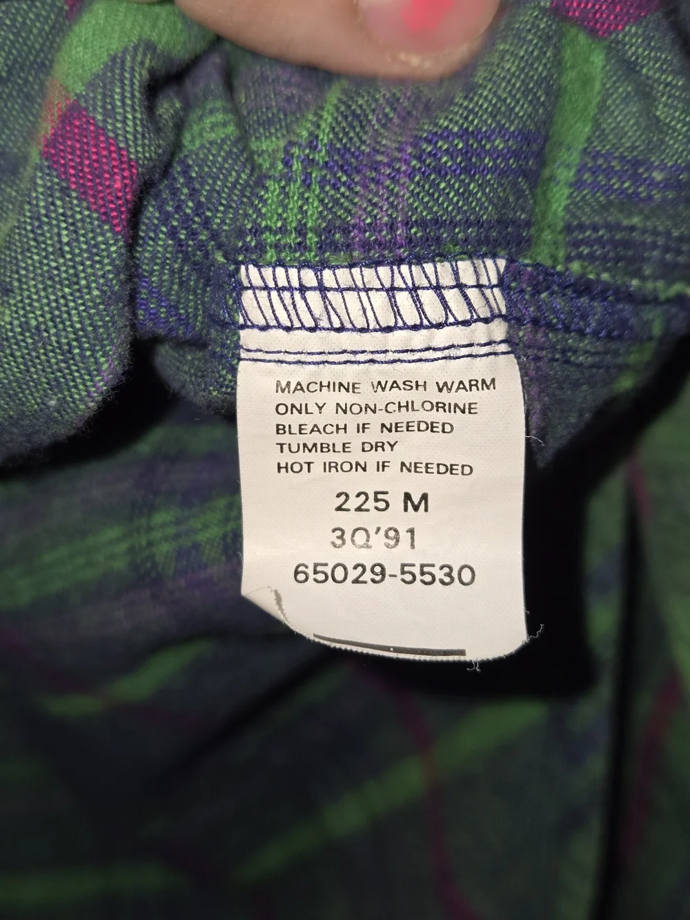 Vintage 90s Levi's Green Pink Plaid Flannel Button-Up Shirt Large